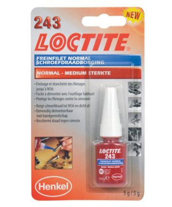 Loctite brogmiddel blauw 243 5ml