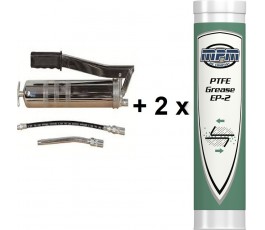 Vetspuit handbediend compleet + 2 x vetpatroon met ptfe (Teflon) grease Ep2 smeervet