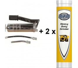 Vetspuit handbediend compleet + 2 x Vetpatroon met heavy duty grease smeervet 